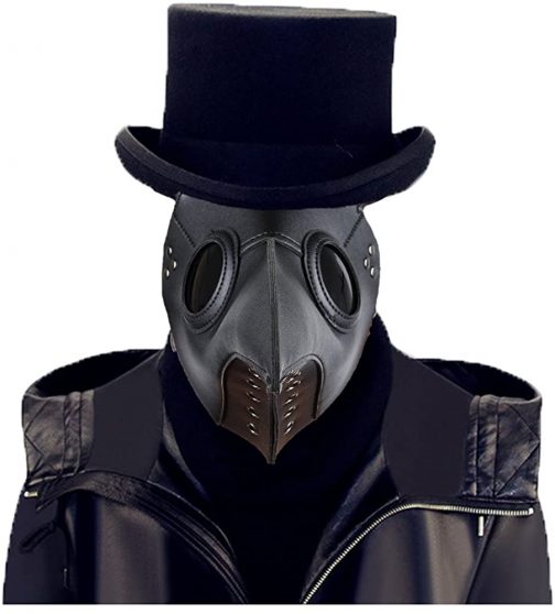 Black Plague Doctor Beaked Mask