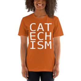 Big Letter Catechism – Short-Sleeve Unisex T-Shirt